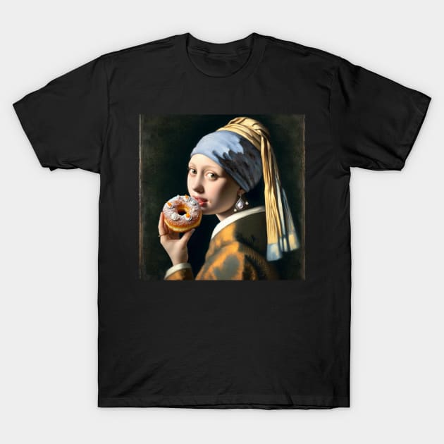 Pearl Earring Paczki Day Treat T-Shirt by Edd Paint Something